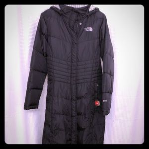 Full length puffer coat with removable hood